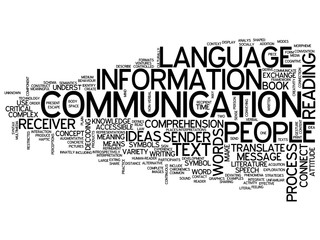 Illustration of communication message information word cloud