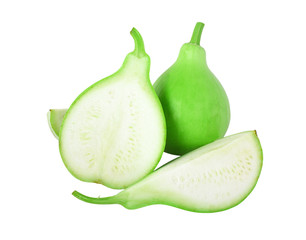 The Bottle Gourd, Calabash on white background