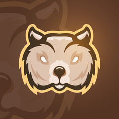 Vector illustration of wombat. Sport mascot.