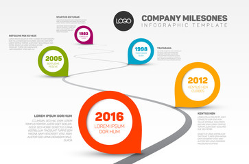 Infographic Timeline Template with pointers - obrazy, fototapety, plakaty