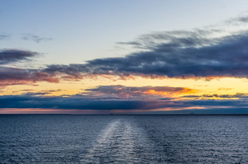 Fototapeta premium Sunset view on the Baltic sea