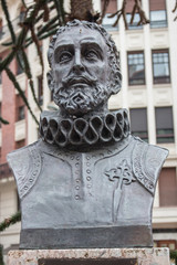 Busto de Alonso de Ercilla y Zúñiga Donostia-San Sebastián (Donostia) Gipuzkoa (Guipúzcoa) Baskenland Spanien (España)