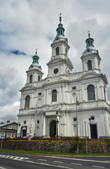 Fototapeta na wymiar Neo-baroque Catholic Church in Radomsko in Poland.