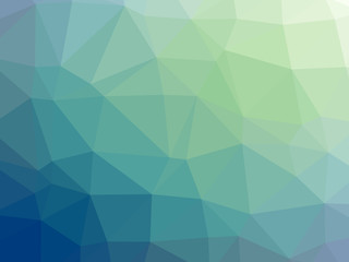 Abstract blue teal green gradient polygon shaped background