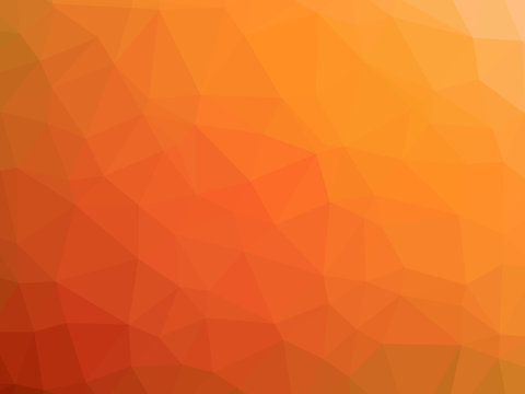 Abstract red orange gradient polygon shaped background