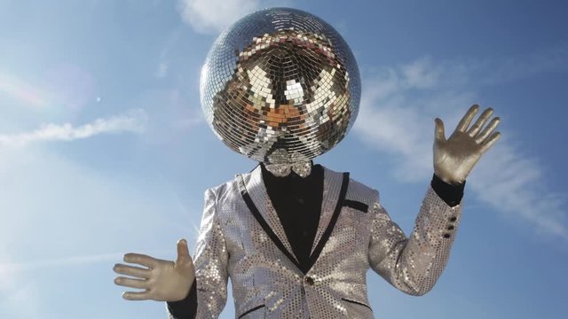 mr discoball cool disco club character sunshine