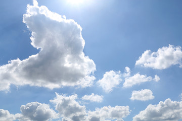 cloud and blue sky on sunlight