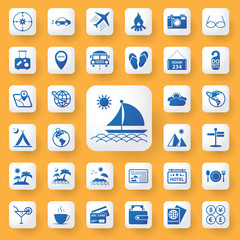 App icon travel sign Icons set. vector illustration.