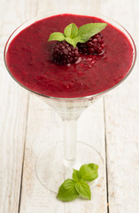 berry dessert in a glass