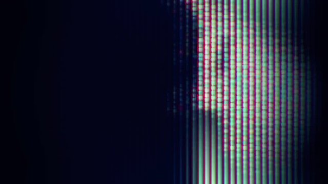 TV Noise 1034: Television screen pixels fluctuate with video motion (Video Loop).