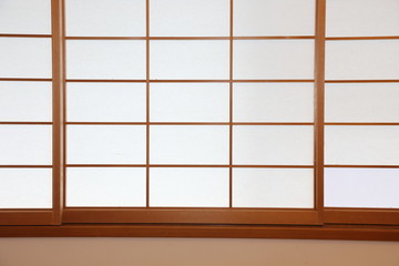 background of Japanese sliding paper door
