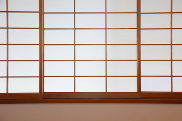 background of Japanese sliding paper door