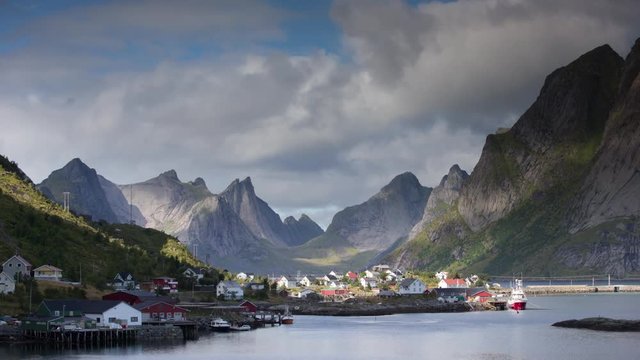 fishing village in the lofoten islands norway