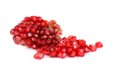 Pomegranate seed isolated on white background