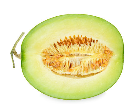 cantaloupe melon isolated on the white background