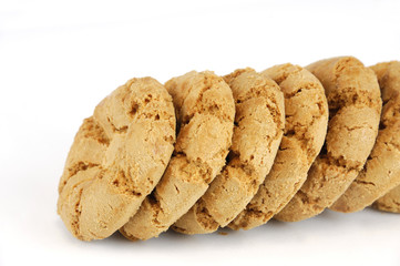 stacking cookies isolated on white background