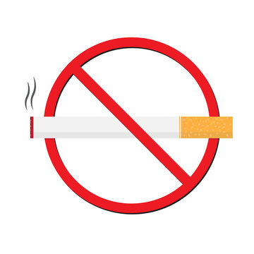 Vector Illustration Of For World No Tobacco Day,Anti Smoking Sticker, Tag Or Label Design With Cigarette For World No Smoking Day.