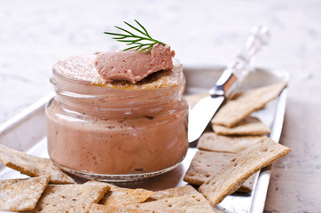 Liver pate with crisps