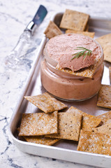 Liver pate with crisps