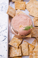 Liver pate with crisps