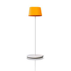 floor light fixture vector - yellow floor lamp