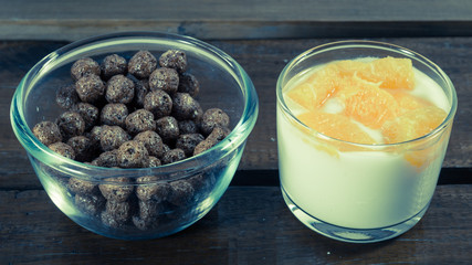 Yogurt and cereal
