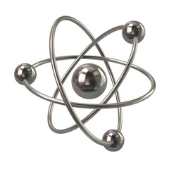 3d illustration of silver atom molecule