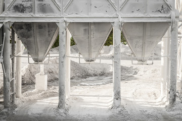 Part of a small cement factory