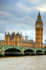 Fototapeta na wymiar Big Ben and Houses of Parliament, London, UK..