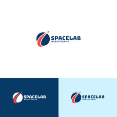 Fototapeta premium Flying rocket. Logo design element (7)