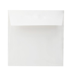 Blank envelope close-up isolated on a white background.