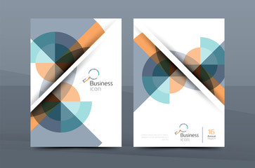 Annual report cover, geometric design