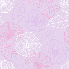 Seamless pattern with beautiful gentle bindweeds. It can be used