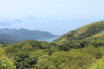 mountain landscape on Lantau island, Hong Kong