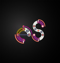 Linear business logo letter