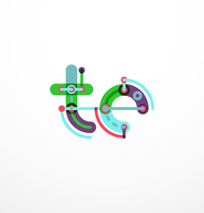 Linear business logo letter