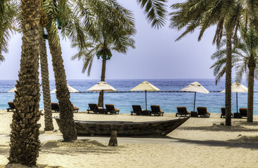 Beach front at Zighy Bay, Oman