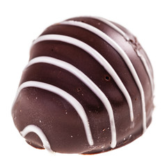 Single striped praline isolated