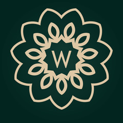 Luxury Logos template flourishes calligraphic elegant ornament monogram logo.