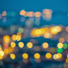 festive blue abstract defocused light background for Christmas w