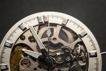 Detail of watch machinery.