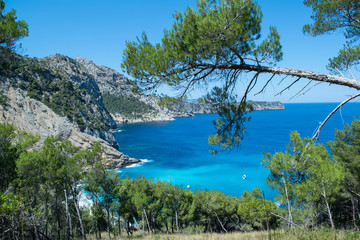 Mallorca, Coll Baix, Jul 2016: beautiful landscape with turquoise water