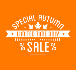 Autumn sale Logotypet. Special offer badge