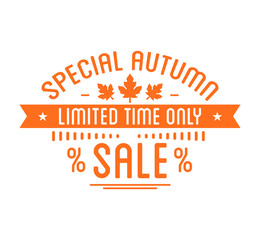 Autumn sale Logotypet. Special offer badge