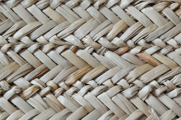 close up of bamboo weave bag texture and background