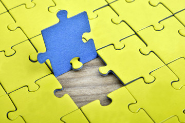 Fototapeta premium Puzzle with empty piece