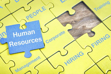 Puzzle with word Human Resources