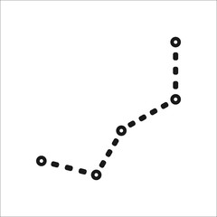 Route Points symbol simple icon on background