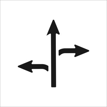 Route arrows symbol simple icon on background