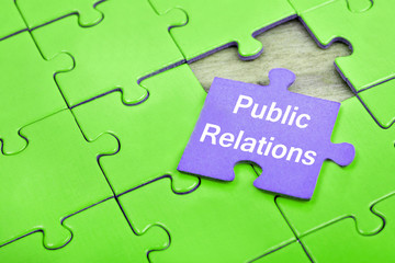 Puzzle with word Public Relations